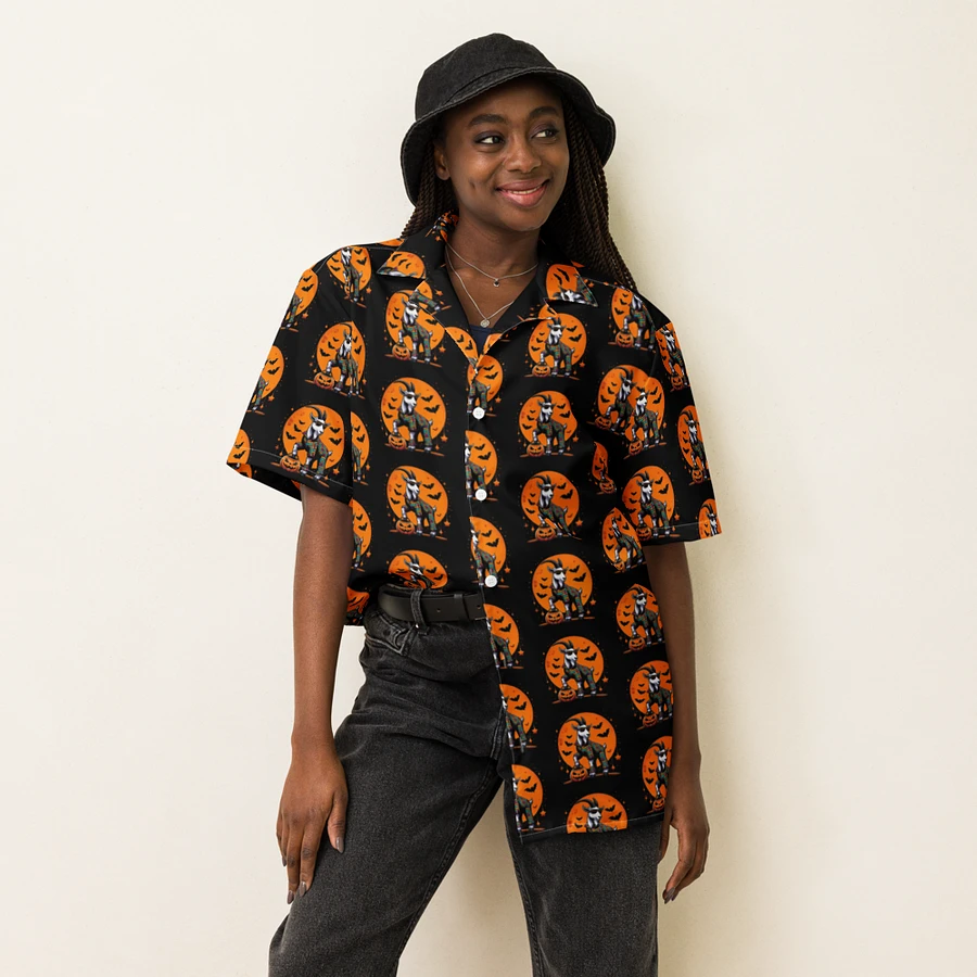 2024 Halloween Disco Goat All Over Print Hawaiian Shirt - Black product image (6)