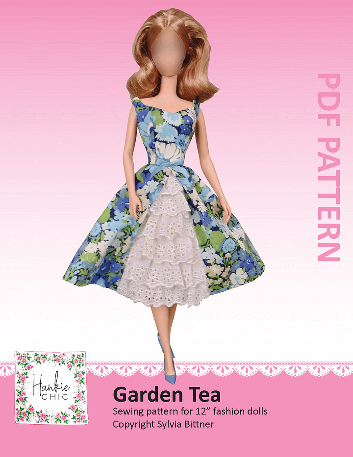 Garden Tea sewing pattern for 12" fashion dolls product image (1)