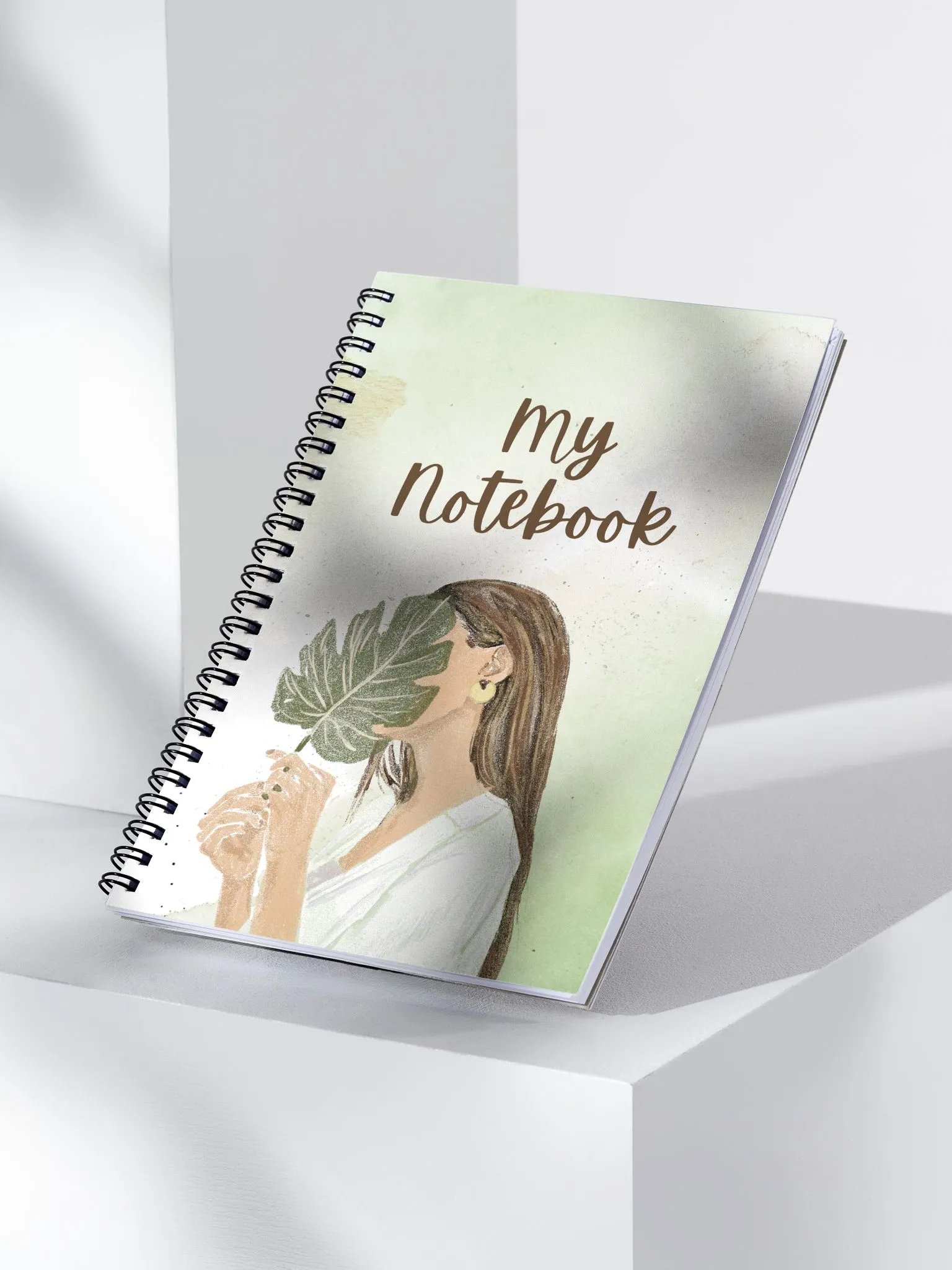 Serene Leaf Spiral Notebook product image (3)