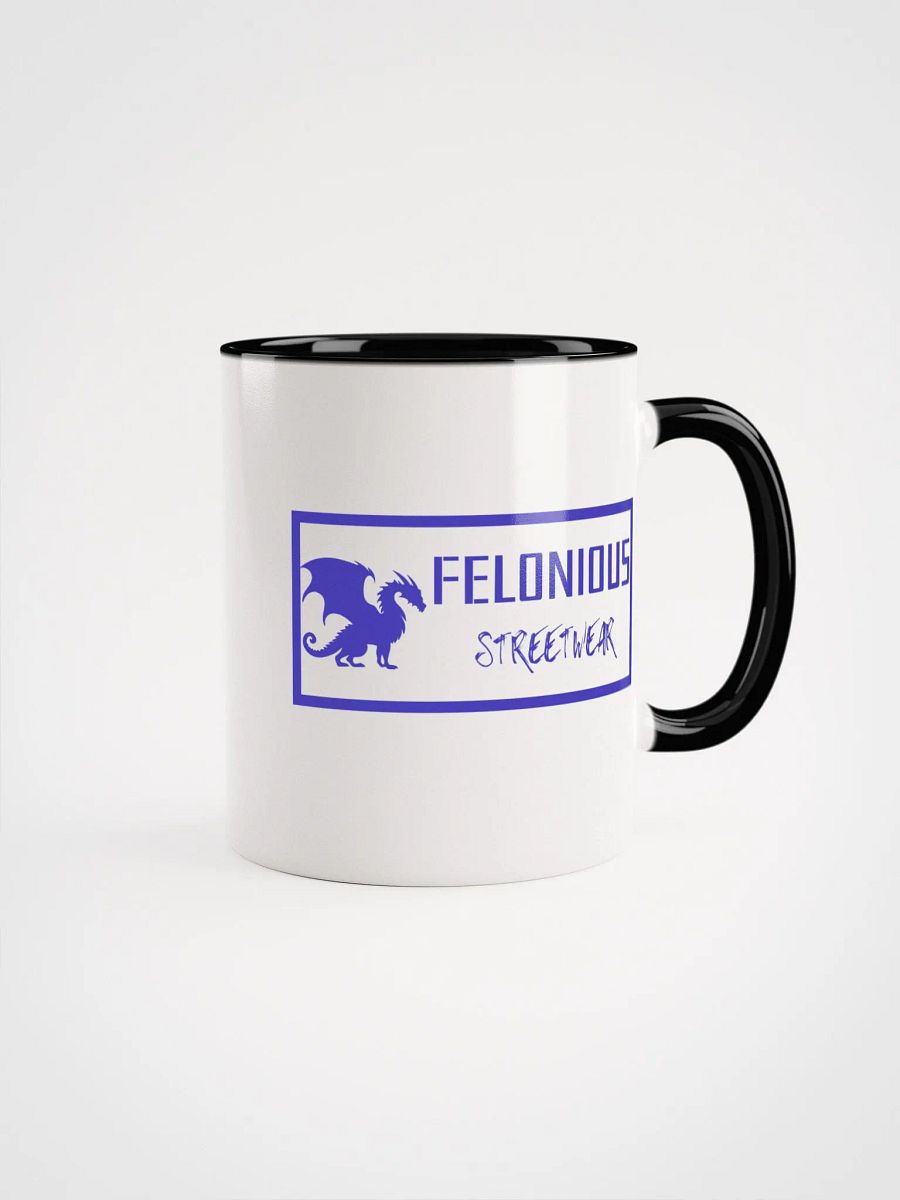 Felonious Streetwear Dragon Blue Logo Ceramic Mug product image (6)