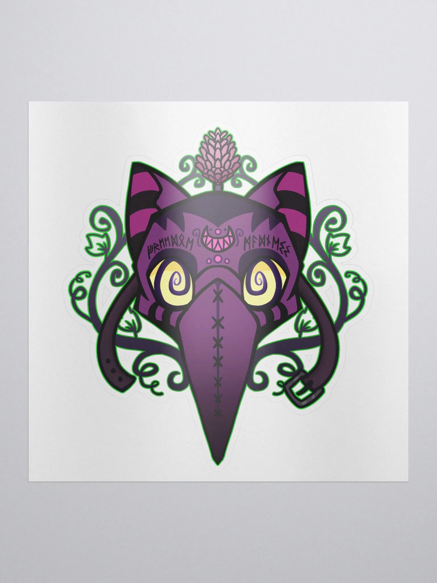 Cult of the Grinner Sticker - Yellow Eyes product image (1)