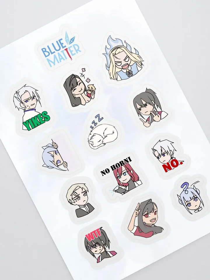 Blue Matter Emotes Sticker Sheet product image (1)