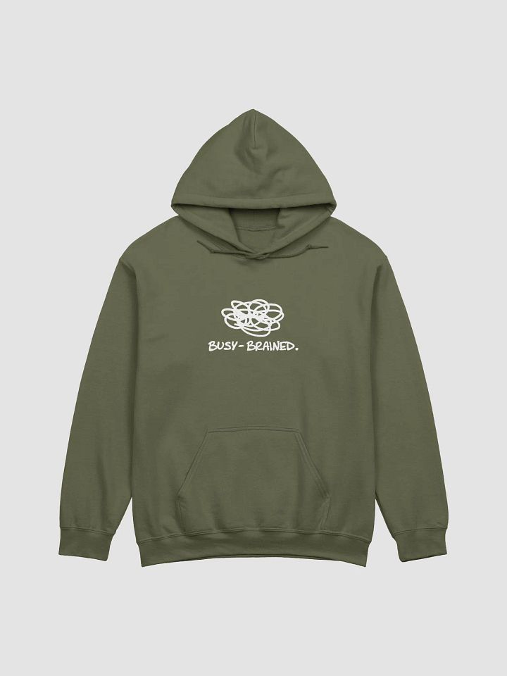 BUSY-BRAINED (white design) classic hoodie product image (50)