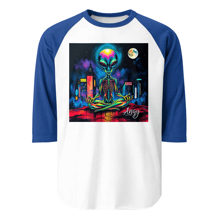 Neon Zen Alien Raglan Tee product image (1)
