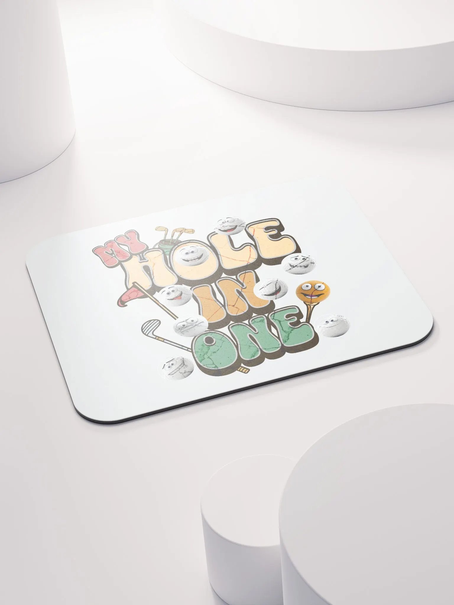 My Hole In One Smiling Golf Balls Mouse Pad product image (4)