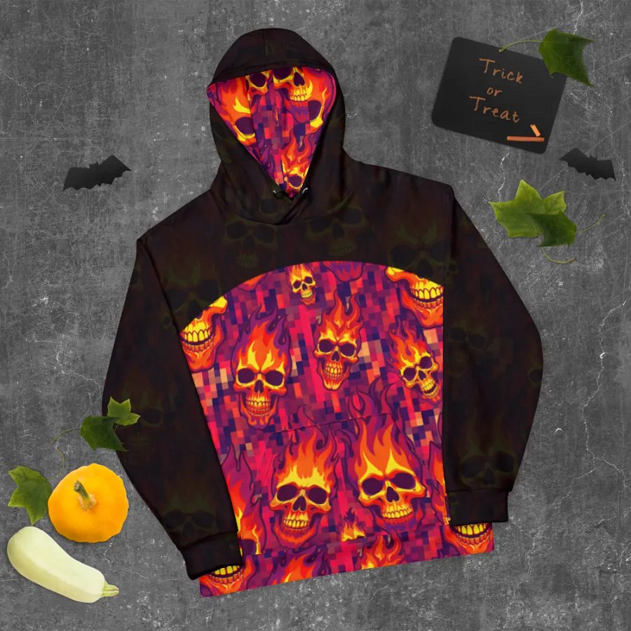 Neon Pixel Inferno Skulls (Obsidian) product image (9)