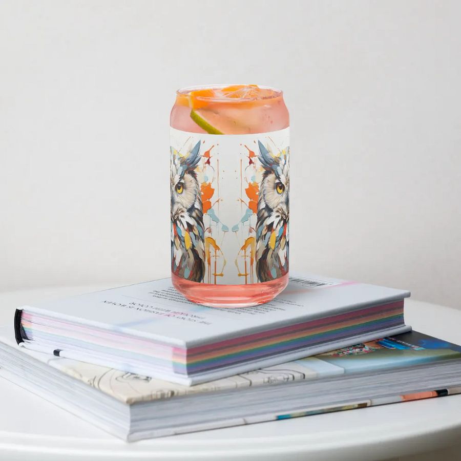 Aurora Glance Owl Glass Can Sipper product image (6)