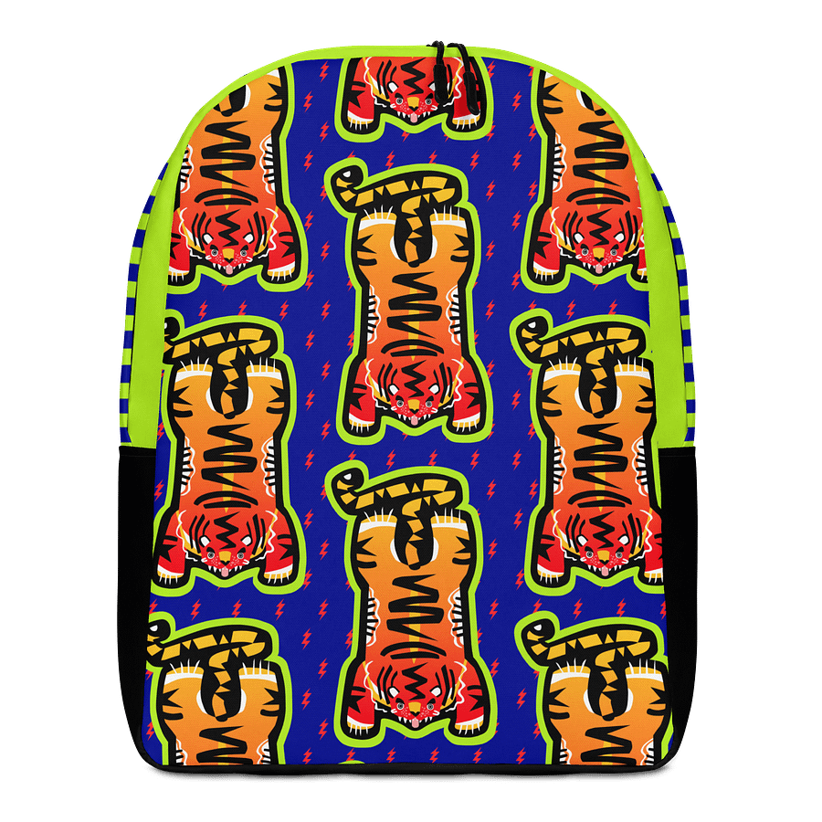 Red Electric Tiger on Blue and Lime - Backpack product image (3)