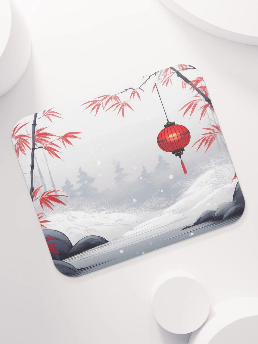 Snowy Lantern Small Mouse Pad (7 x 9) product image (2)