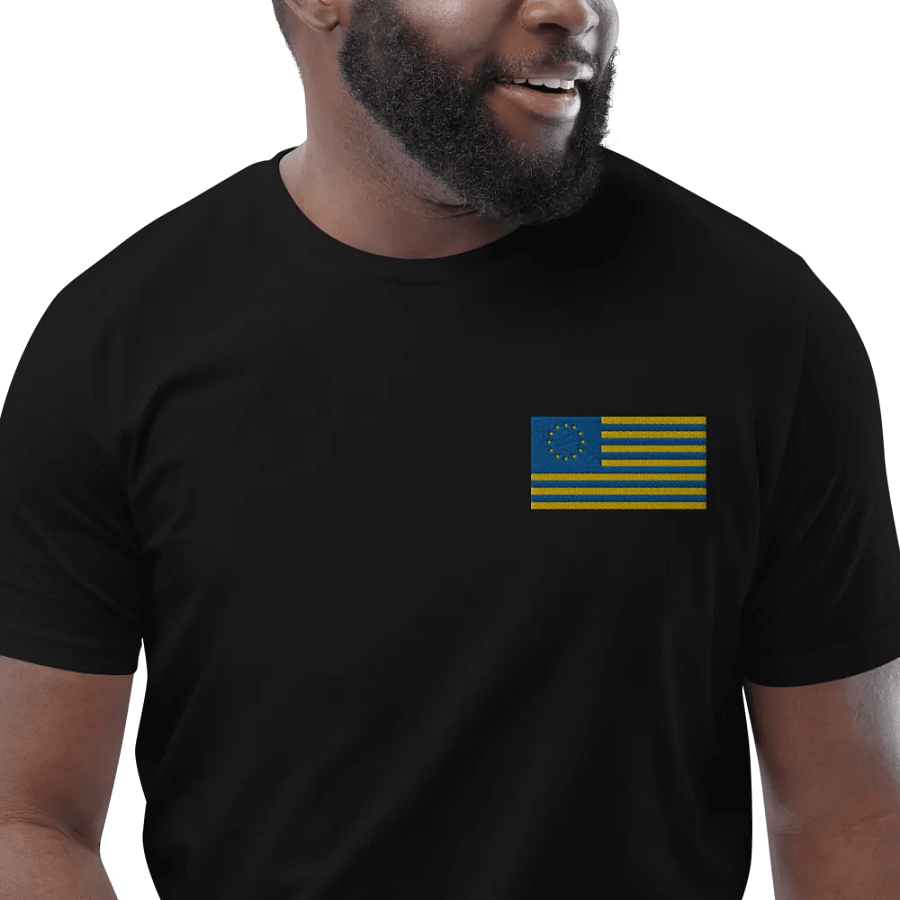united states of europe embroidered t-shirt - 100% organic cotton product image (6)