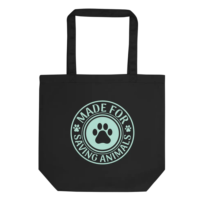 "Made for save animals-stamp" black bag (medium size) product image (1)