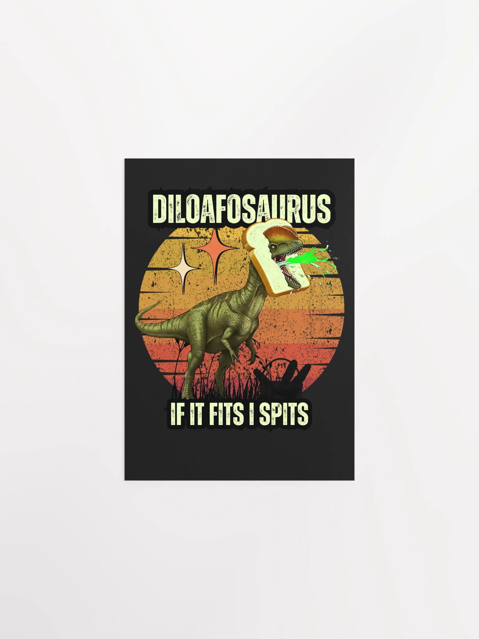 Diloafosaurus - Dilophosaurus and Bread Funny Art product image (1)