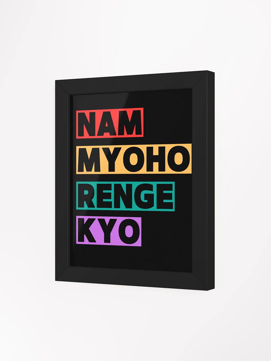 Best Gift: Vibrant Nam-Myoho-Renge-Kyo Framed Matte Poster product image (3)