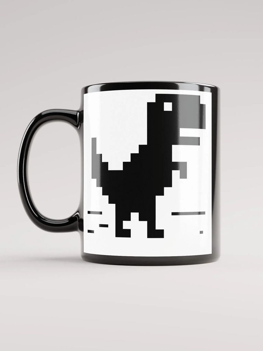 Dino Drip black glossy mug product image (12)