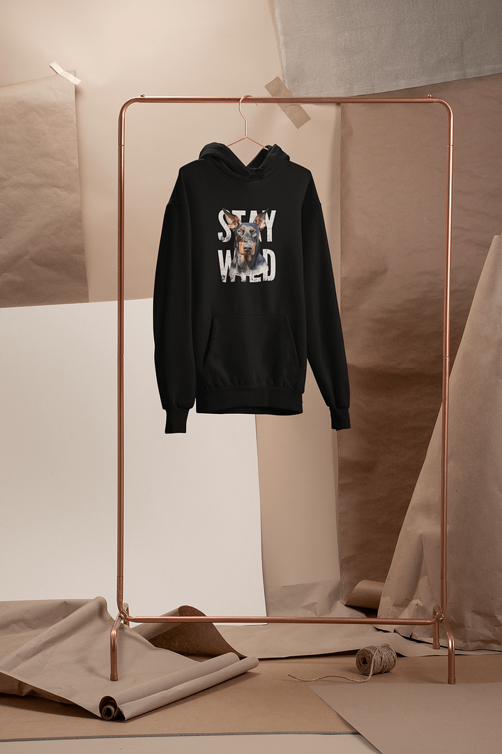 Stay Wild Doberman Premium Pullover Hoodie by Lane Seven product image (2)