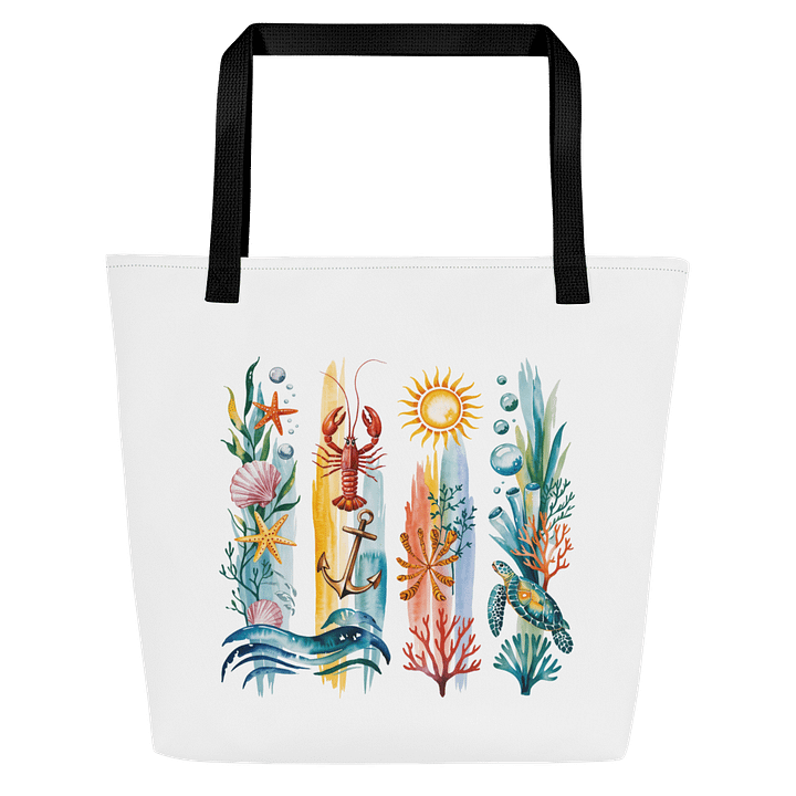 Watercolor Ocean Life Tote Bag product image (1)