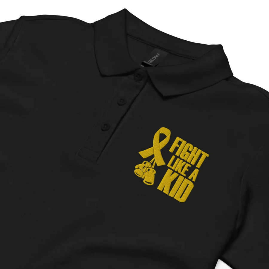 Fight Like A Kid Childhood cancer Awareness Women's Polo product image (2)