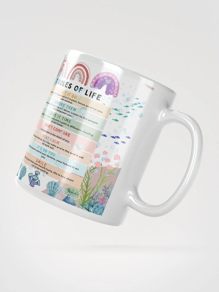 7 Rules of Life Positive Pastel Color Coffee Mug product image (2)