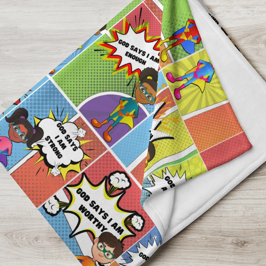 God Says I Am.. Affirmations-Retro Christian Comic Throw Blanket product image (12)