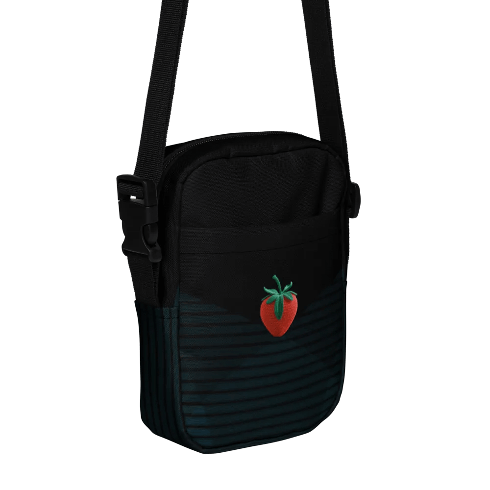CozyAvocado Black Texture Utility Crossbody Bag Strawberry #1 product image (4)