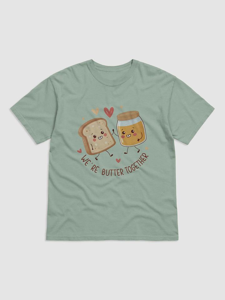 We're Butter Together Quoted Short Sleeves Cotton T Shirt, GenZ Fashion Tee, Unisex Graphic Top, Family Love Gift Idea, Trendy College product image (2)
