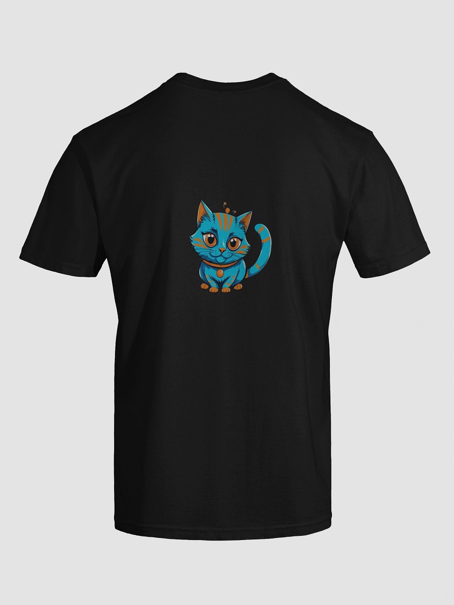 Whimsical Blue Cat Cartoon T-Shirt product image (9)