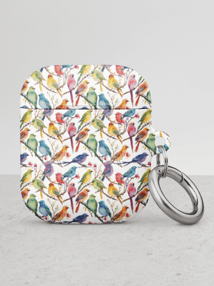 Multi Coloured Birds Ear Bud Case product image (1)