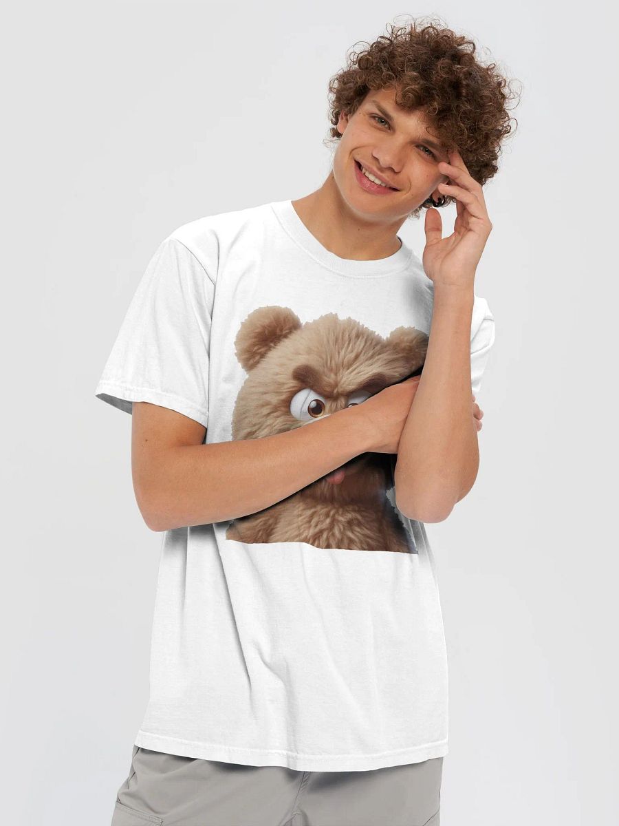 Rude Bear #Humorous Heavyweight White T-Shirt product image (1)