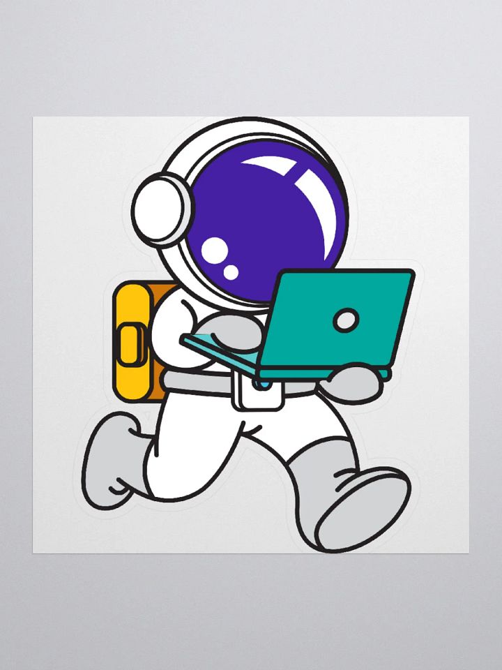 Astronaut Laptop Sub Badge Sticker product image (1)
