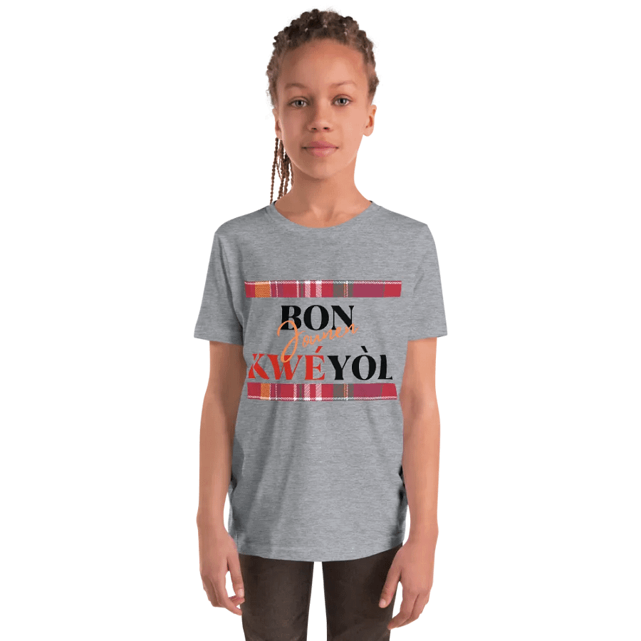 Kwéyòl Madras Youth T-Shirt product image (2)