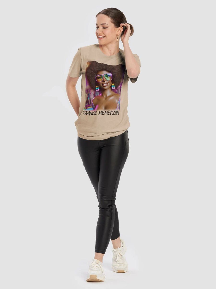 AFRO DIVA - DANCE MEMECOIN - PREMIUM TEE - TAN product image (3)