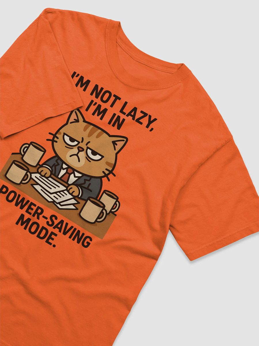 “Power-Saving Mode Cat T-Shirt” – Funny Lazy Cat Shirt for Work product image (3)