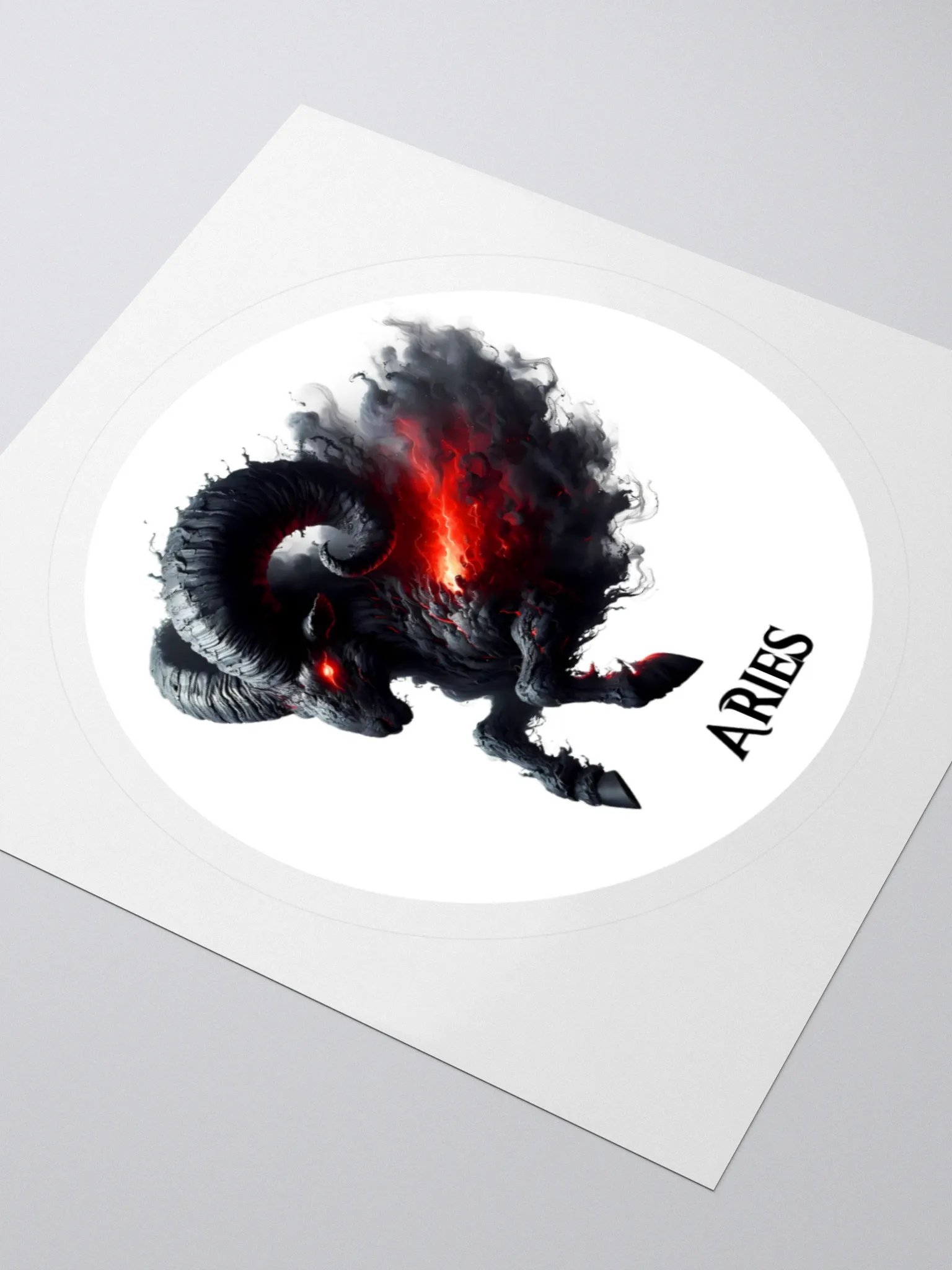 Mythical Aries Zodiac Round Sticker product image (7)