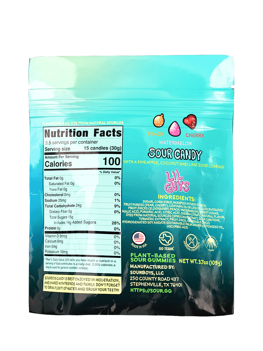 Pineapple Coconut Lime Sour Gummies - LilGuys product image (2)