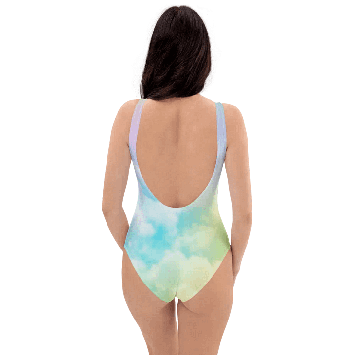 Blur Cloud Rainbow Design one piece Swimsuit - V5 product image (1)