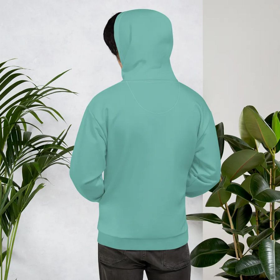 Plain Turquoise Green True Summer Unisex Recycled Polyester Heavyweight Premium Hoodie by Treasure Pie product image (11)