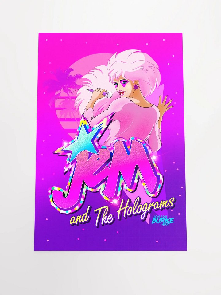 Jem and the Holograms Vaporwave Tribute 12x18 Fine Art Print product image (1)