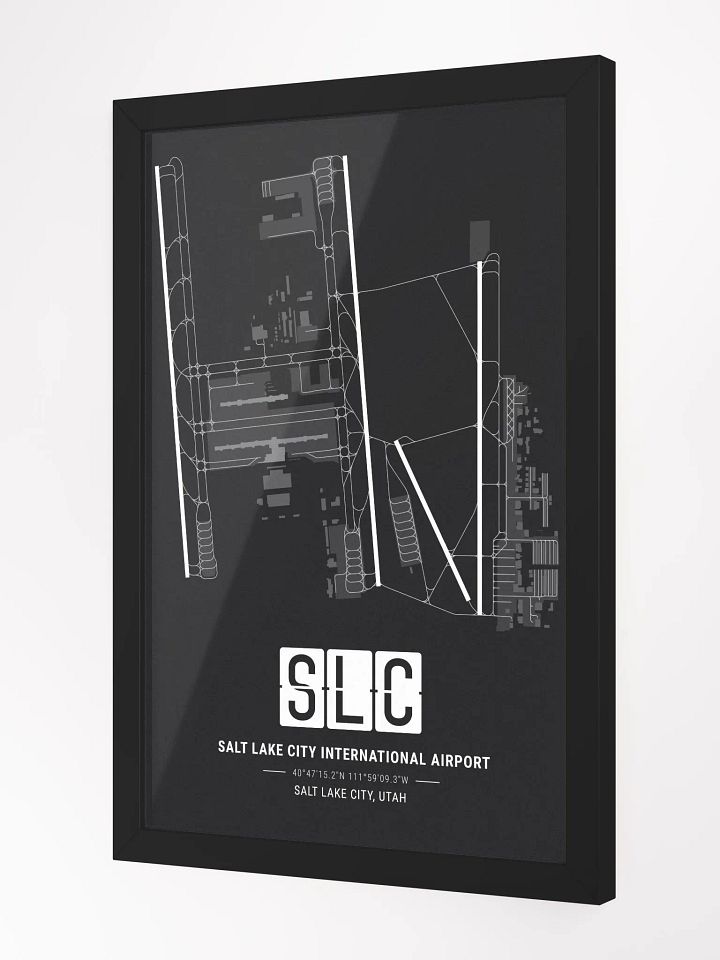 Framed Airport SLC Premium Map On Matt Paper product image (2)