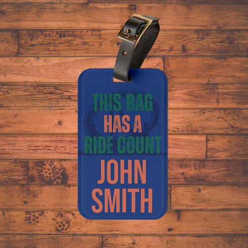 Personalized Ride Count Luggage Tag, Custom Name Travel ID, Bag Tag for Suitcase, Travel Gift, Name Badge for Luggage by Coas...