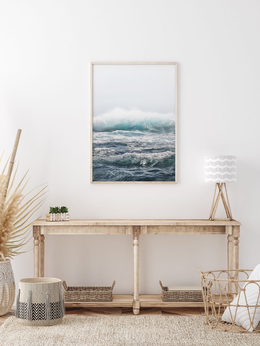 Misty Ocean Waves Framed Poster product image (3)