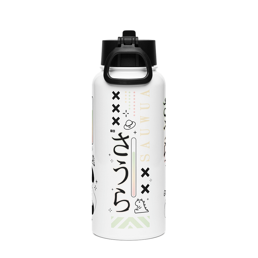 *WINK* Stainless Steel Water Bottle with a Straw Lid product image (2)