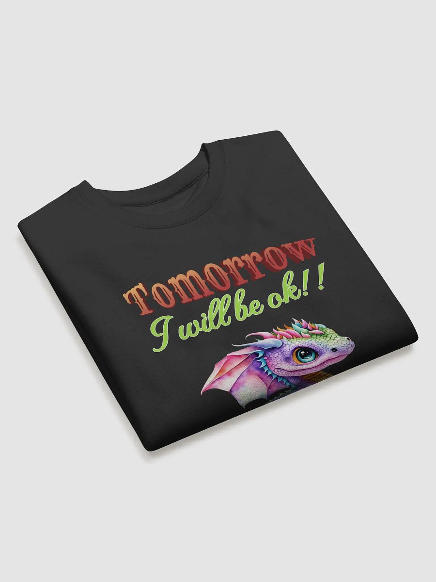 Adorable Rainbow Dragon Design - 'Tomorrow I Will Be OK' Inspirational Art product image (3)
