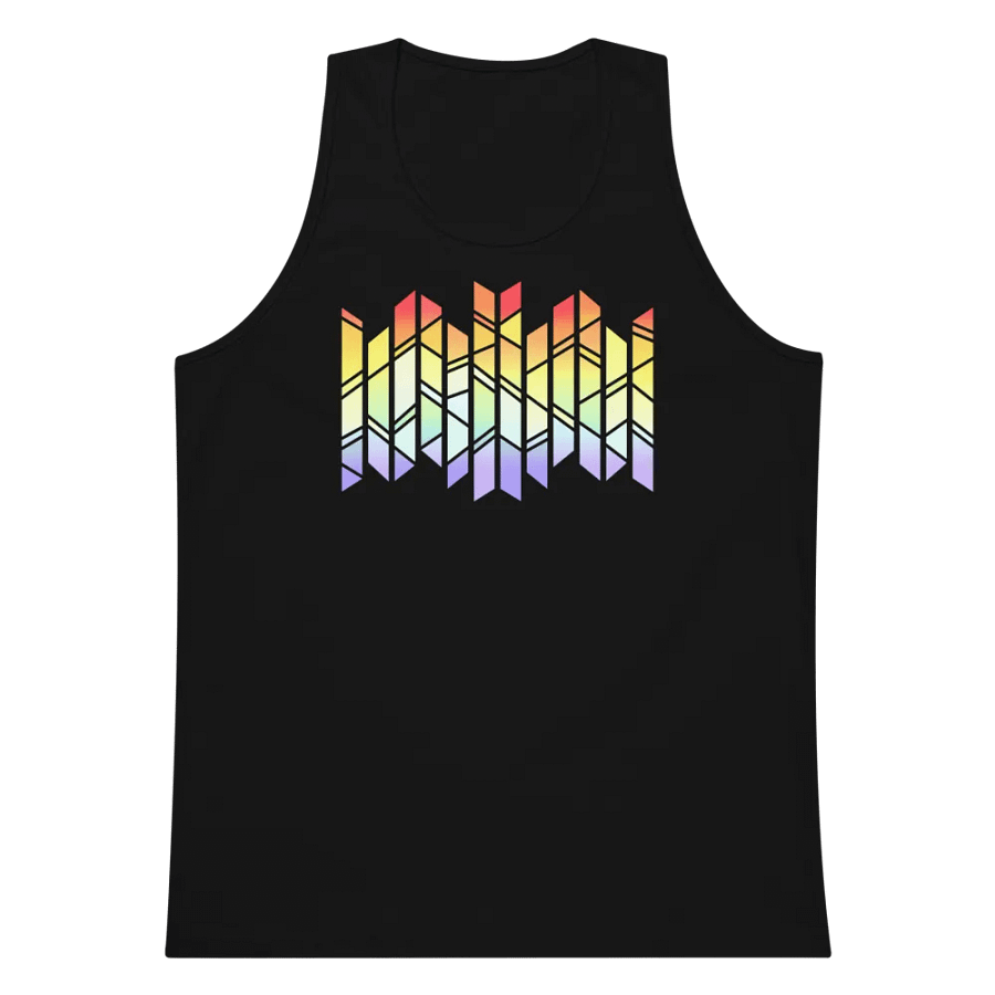 PRISMAGIC STAINED GLASS RAINBOW TANKTOP (BLACK) product image (1)
