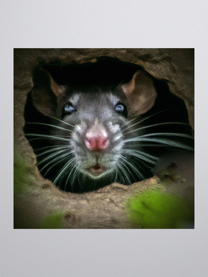 black rat in hole sticker product image (2)