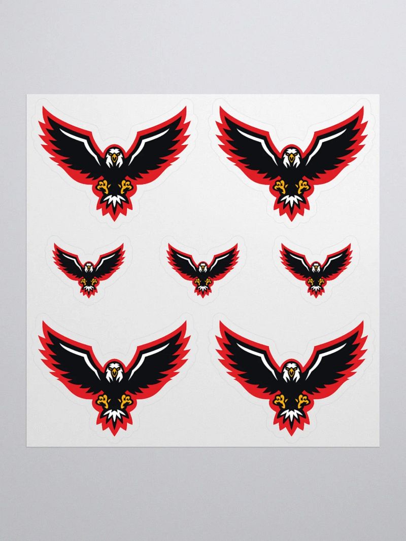 Eagle Logo Grid Kiss Cut Stickers