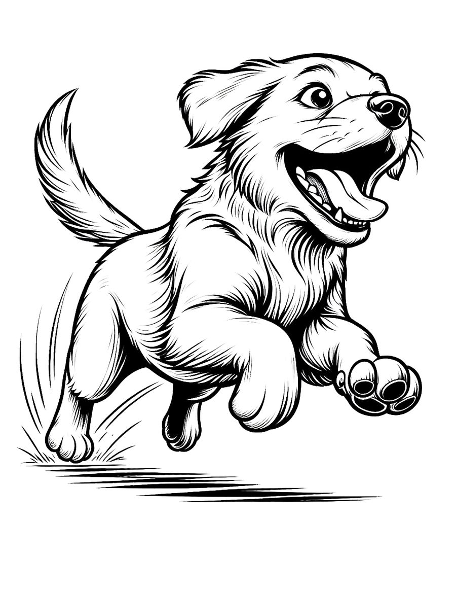 100 Cute Dog Coloring Pages for Kids PDF product image (3)