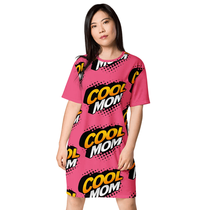 'Cool Mom' All-Over Print T-Shirt Dress product image (1)