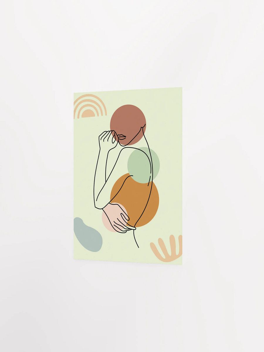 Boho woman — boho poster, boho wall art, boho decor, aesthetic poster, abstract art product image (11)