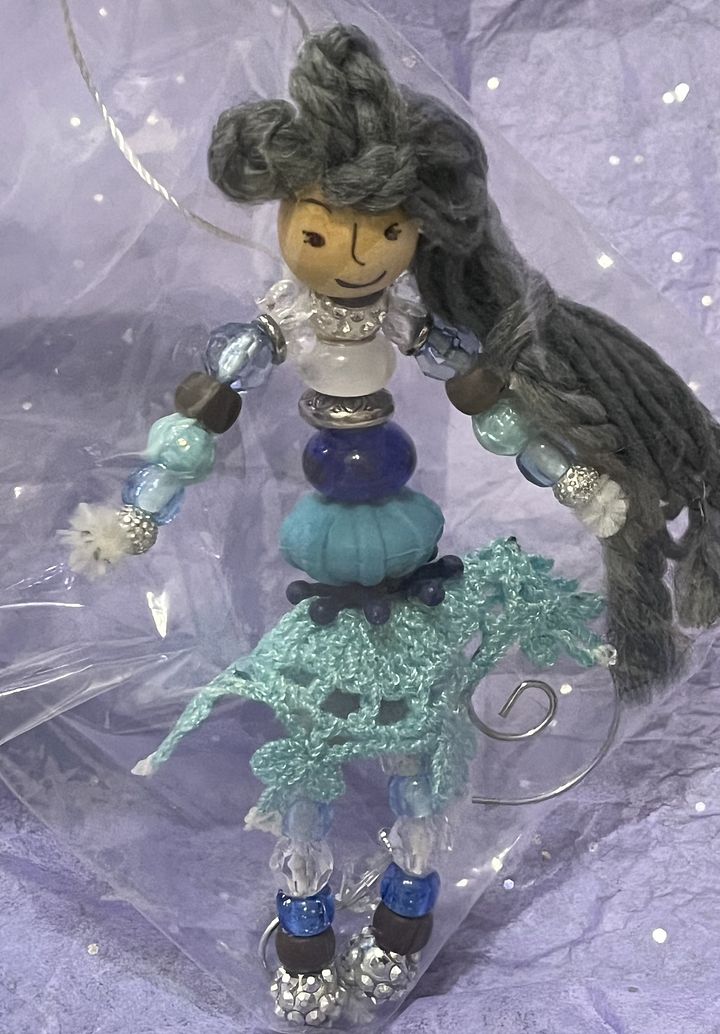 Ice Blue Snowflake Girl ~ Holiday Doll/Ornament product image (1)