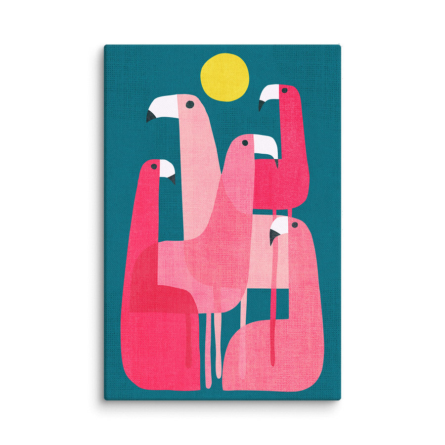 The flamingos canvas art print product image (1)